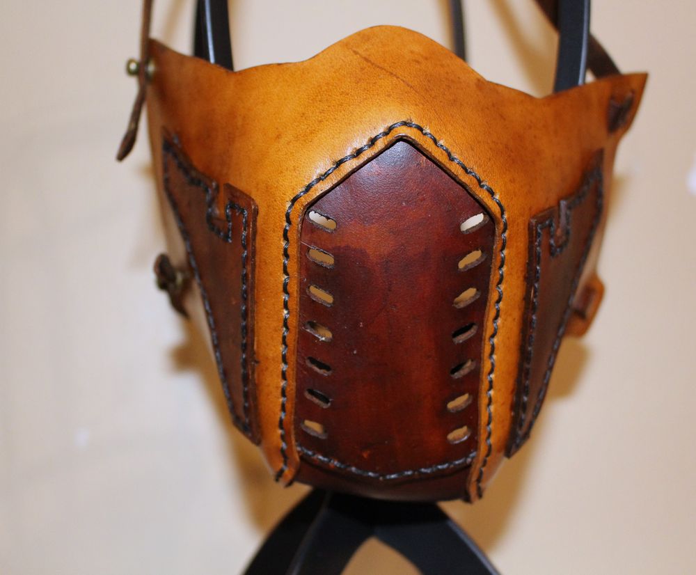 10% Sale on Ready To Ship Brown Bikers Mask 