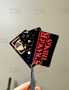 Vegas Golden Knights, Floral (black background), Stranger Things