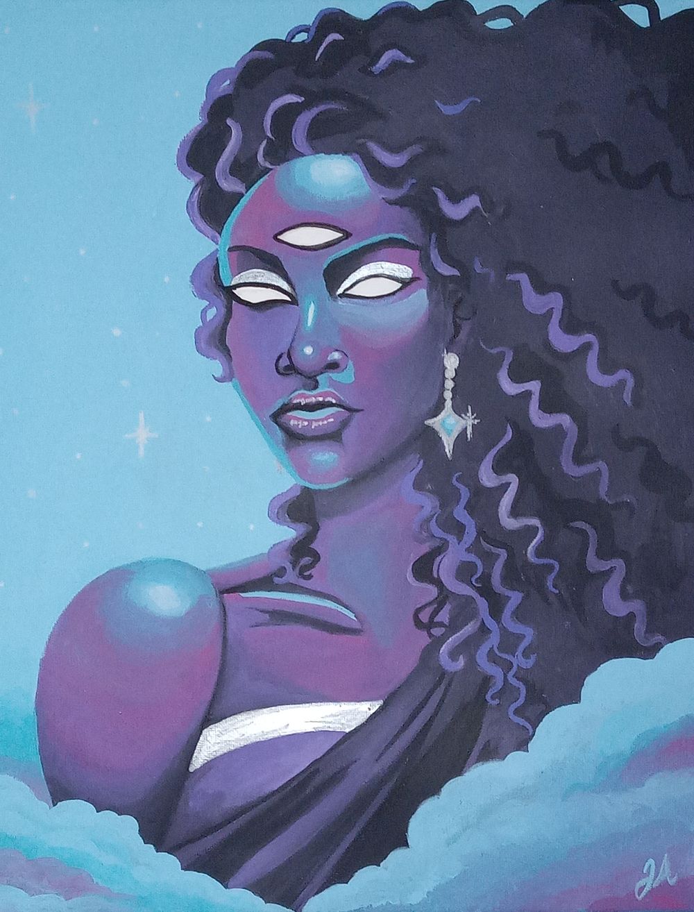 Astral Goddess Original Painting 