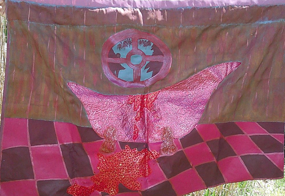 "Blood or Bath Water Series; Red Edition" Original Tapestry