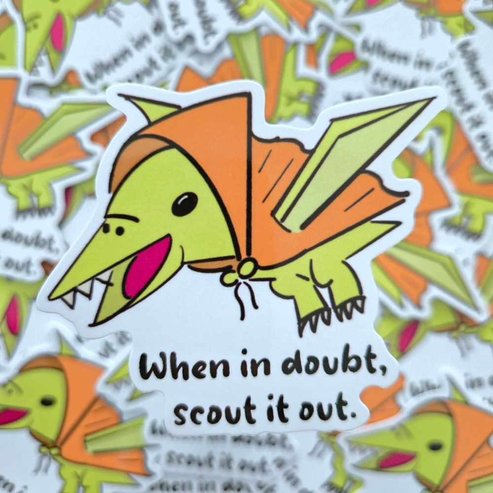 Scout it out Sticker