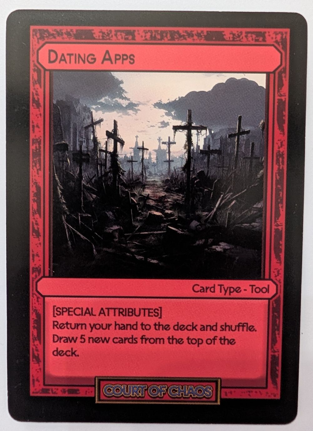 Dating Apps - Divorced Dads Court of Chaos Deck Card