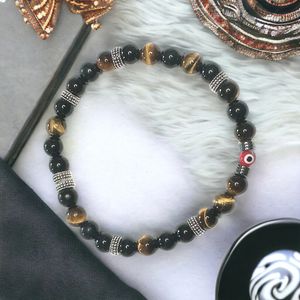 8" - Black Onyx and Golden Tiger Eye