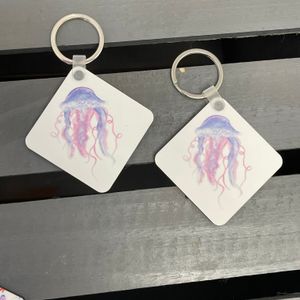 Blue & Pink Jellyfish Print - Single Sided
