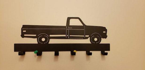 chevy cst 10 key holder leash rack plasma cut steel - Martin Metalworks