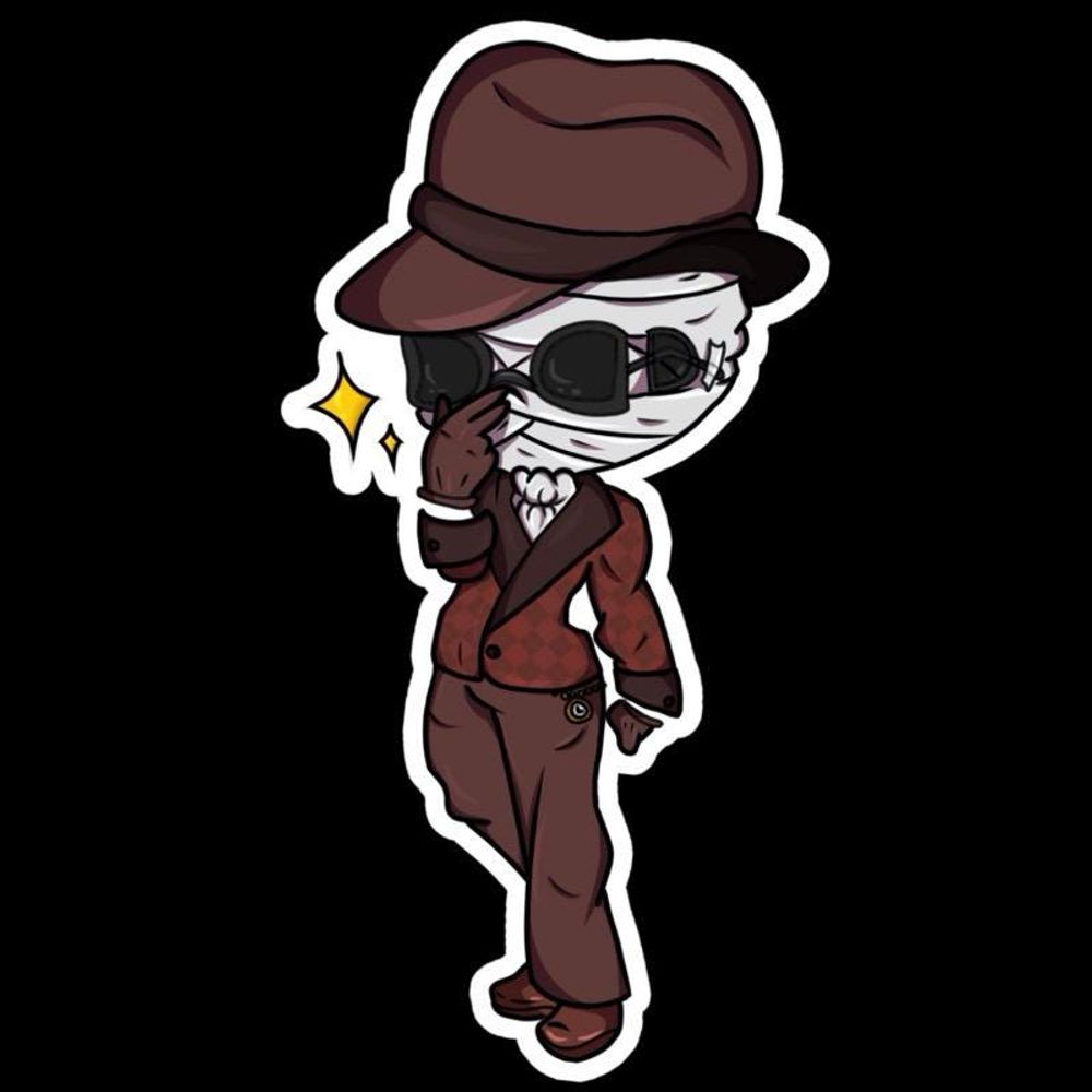 Invisible Man-Monocaine Mastermind Decorative Sticker