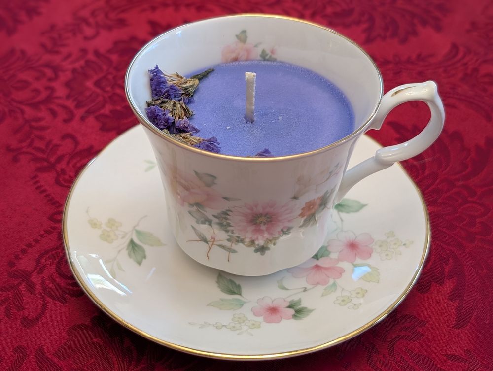 Vintage Teacup Spell Candle (Meditation)