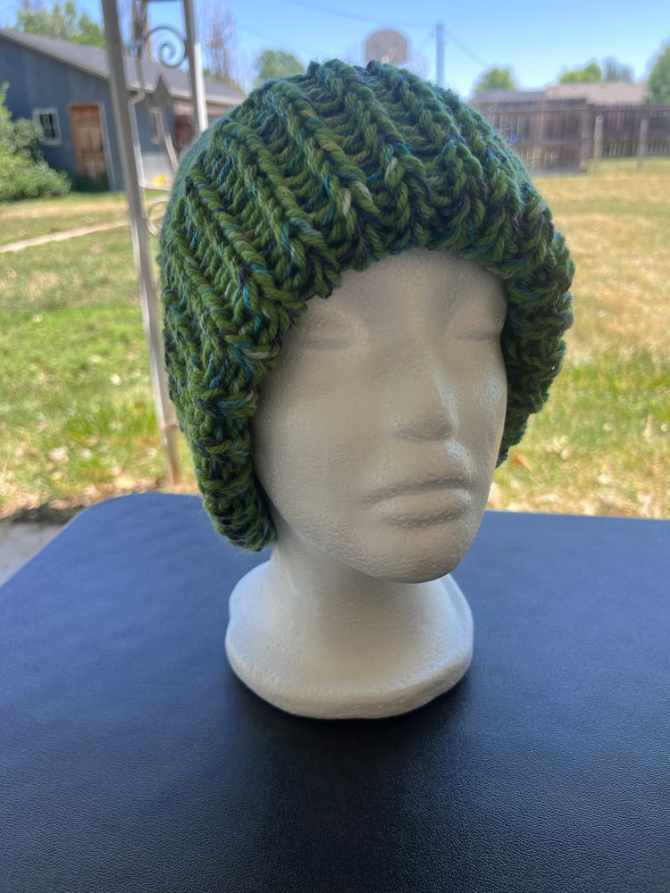 Stretchy Knitted Beanie - Light Green