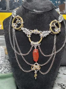 A front view of the necklace