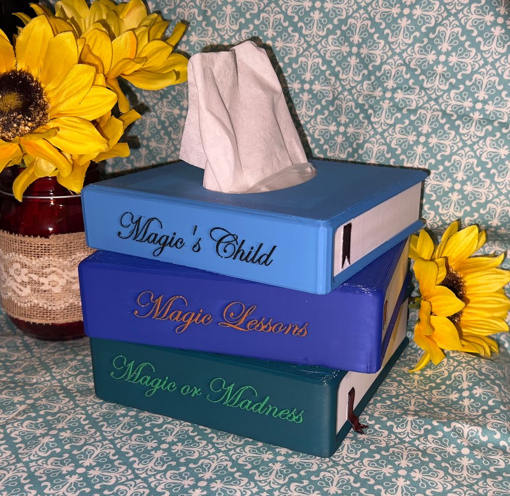 Books Tissue Box Cover