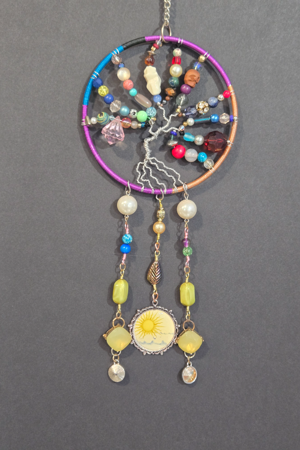 Multicolor Repurposed Tree of Life Suncatcher