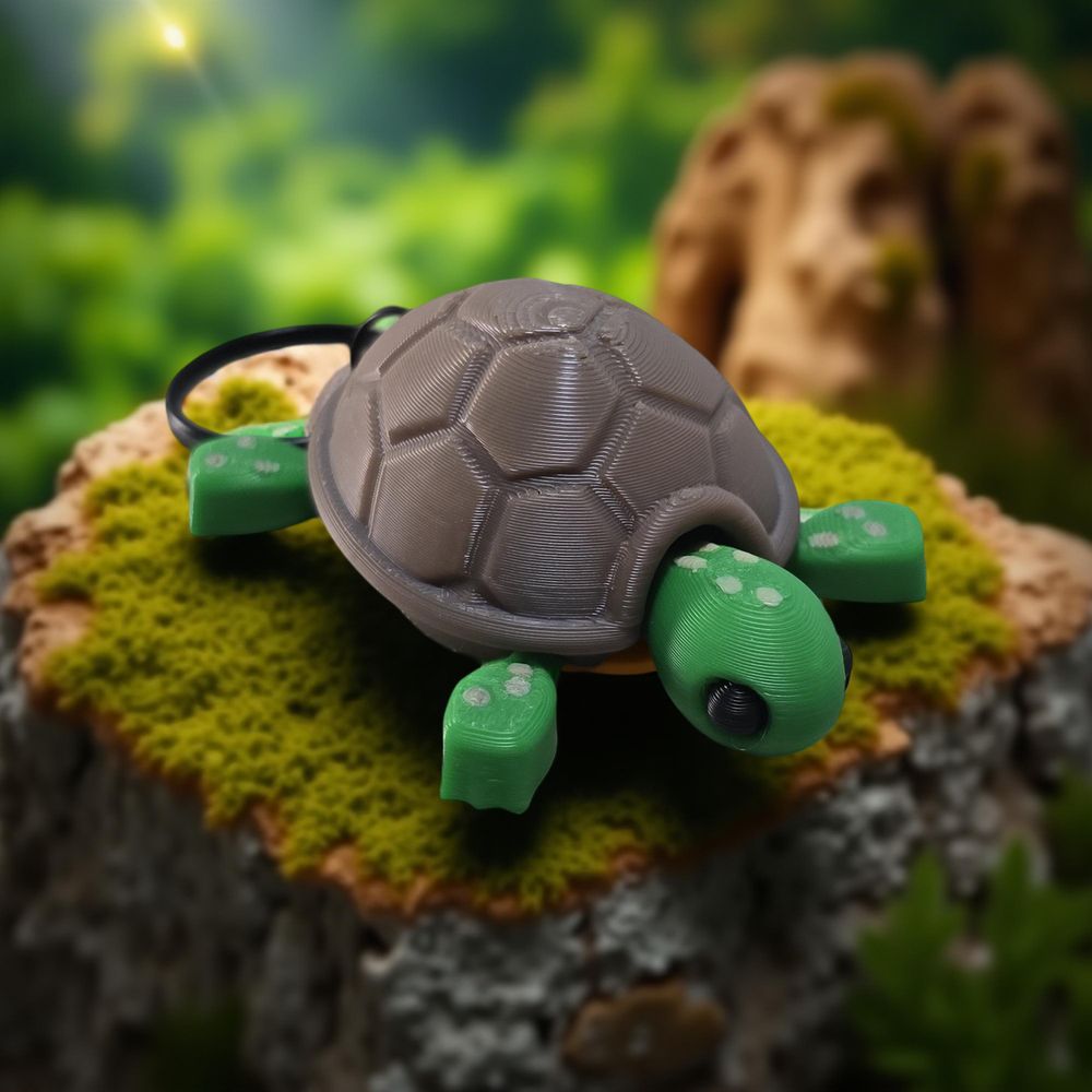Articulated Turtle Keychain | 3D Printed PLA Filament | Cute...