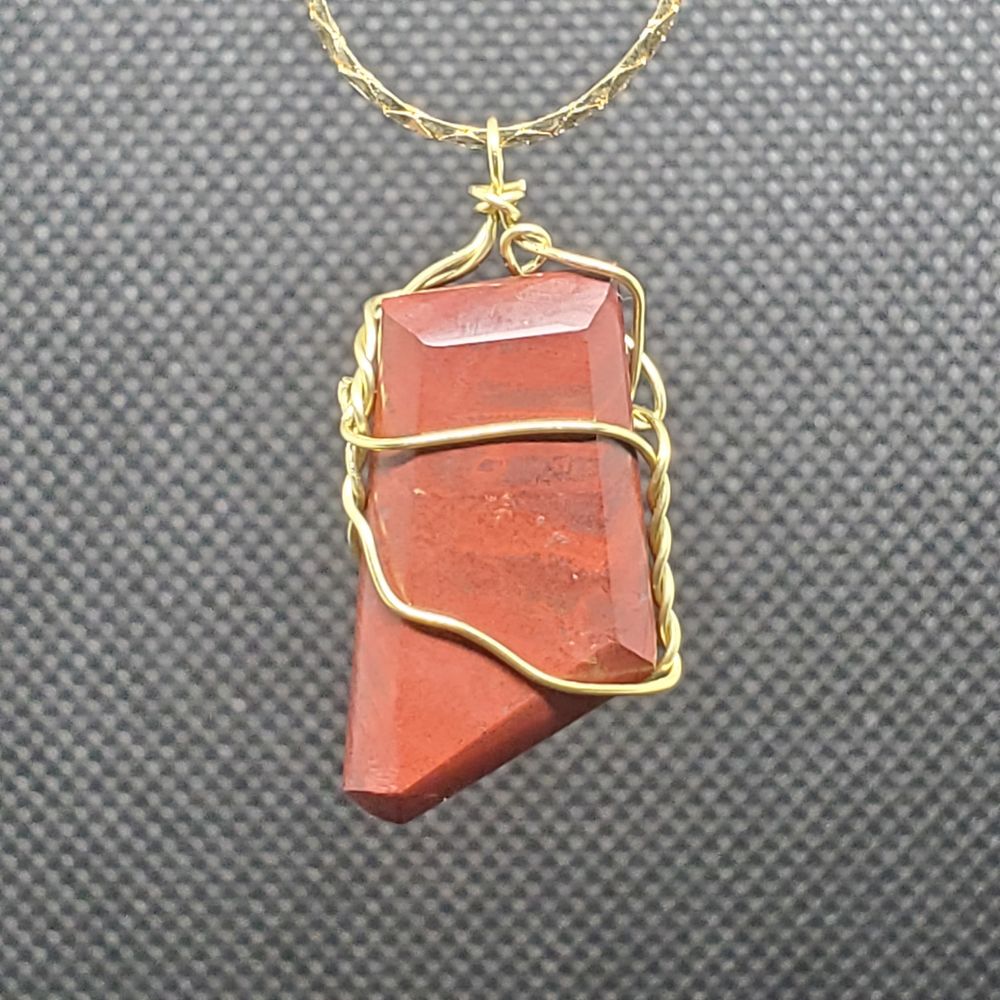 Wire Wrapped Jasper Necklace