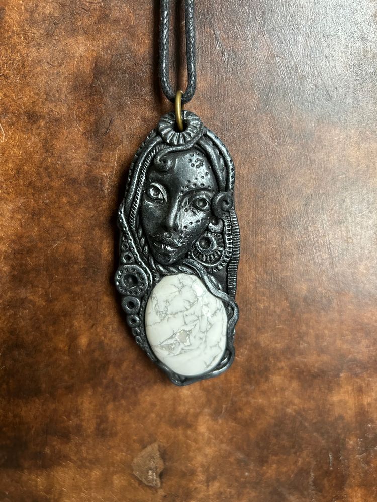 Howlite Goddess Pendant 