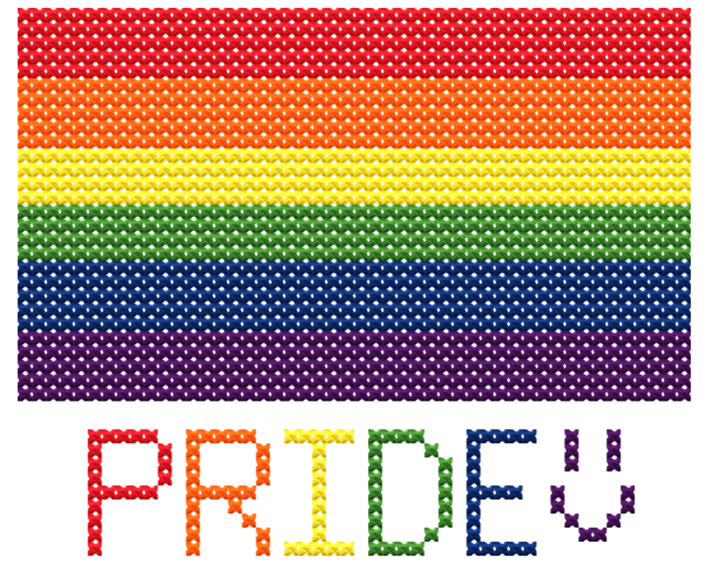 Pride Flag Cross Stitch Pattern