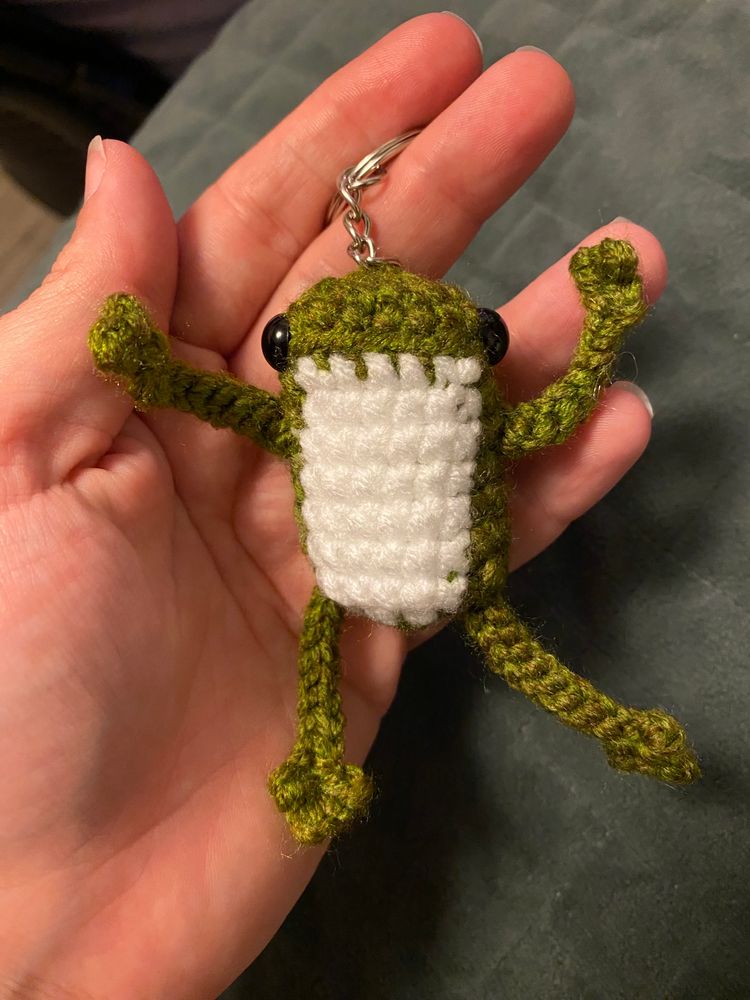 Crochet Leggy Frog Keychain