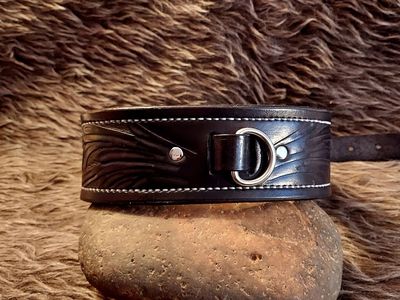 2" Dyed collar with custom tooling. $150