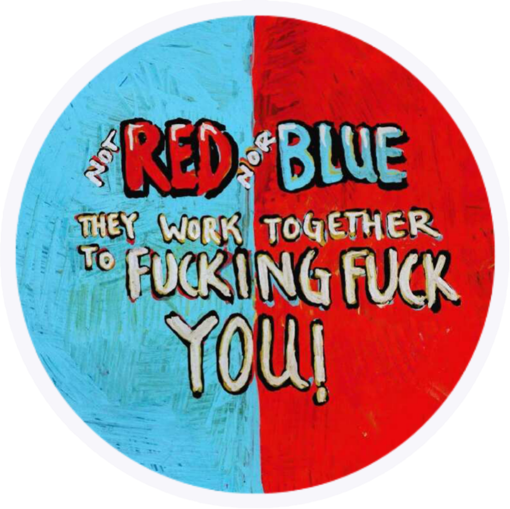 Not Red nor Blue, They Work Together to Fucking Fuck You