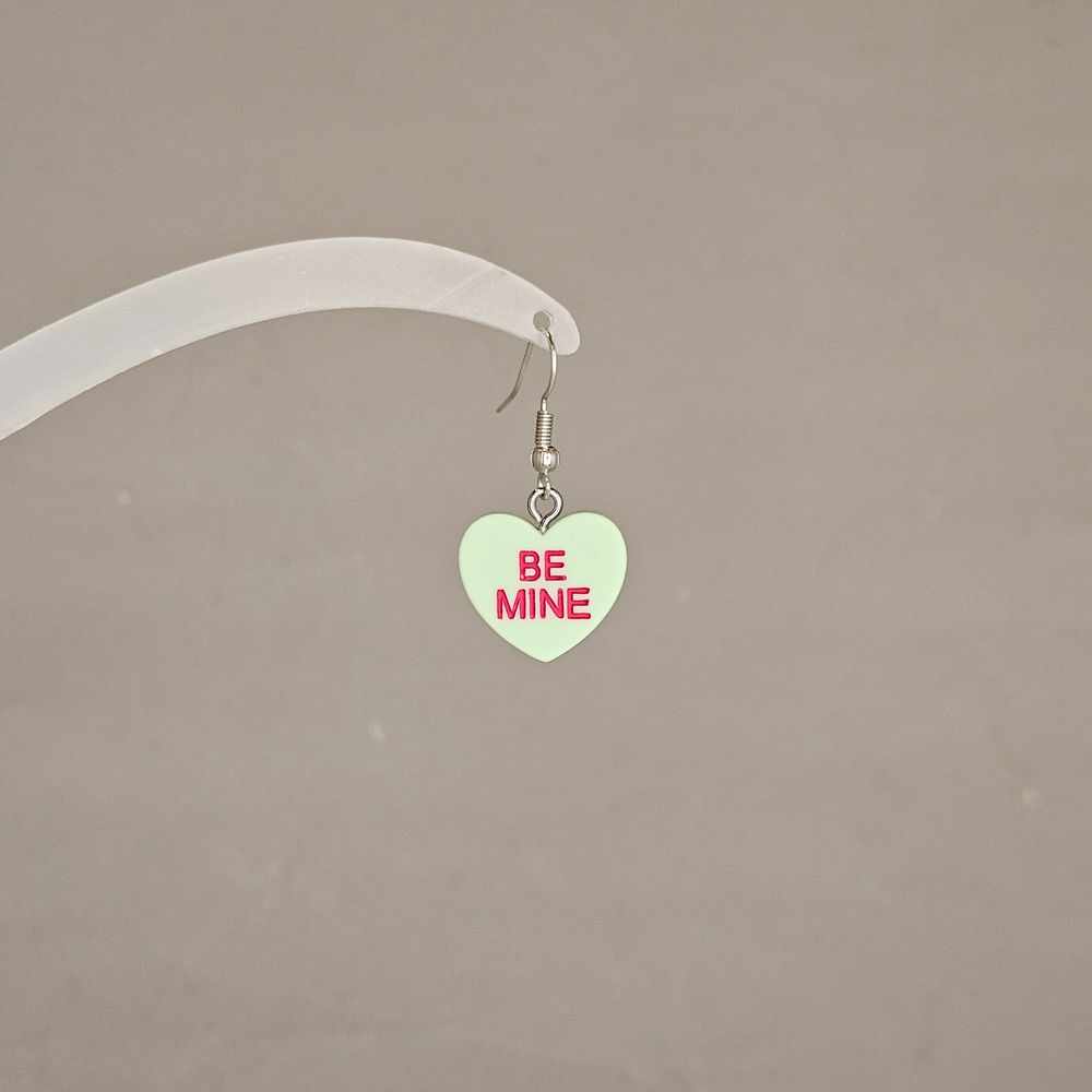 Item #109 Conversation Heart Candy Be Mine Earring