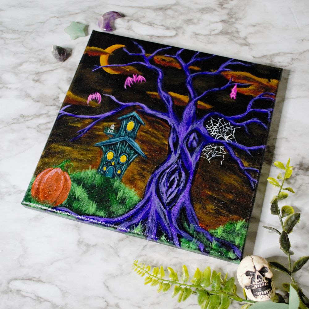 Neon Haunts - Original Acrylic Painting