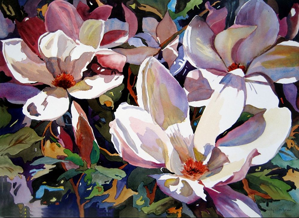 Magnolias – Lithographic Print – 16.625x23 Inches