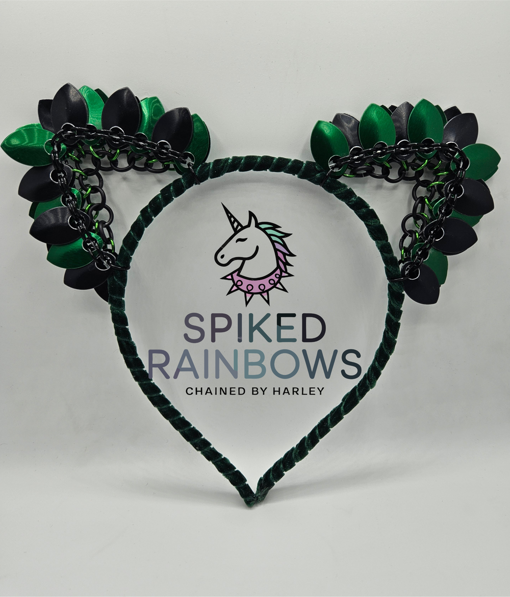 Scale-mail Cat Ear Headbands