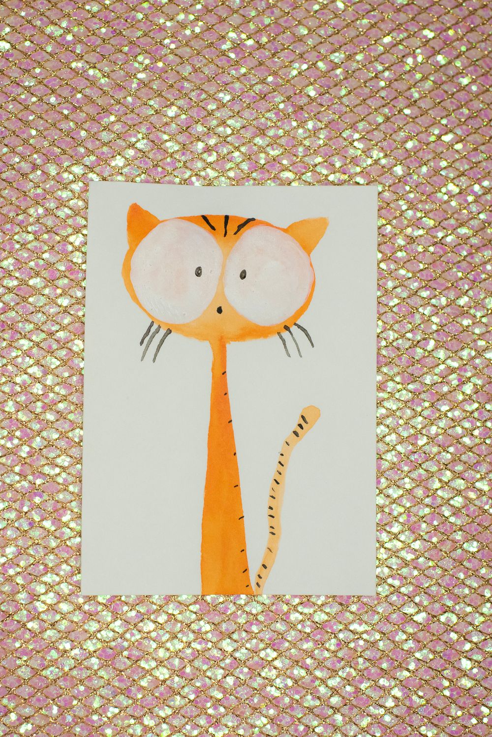 ACEO Orig - 'Angry Kitty Org' - MiniArt - 2.5x3.5 collectable