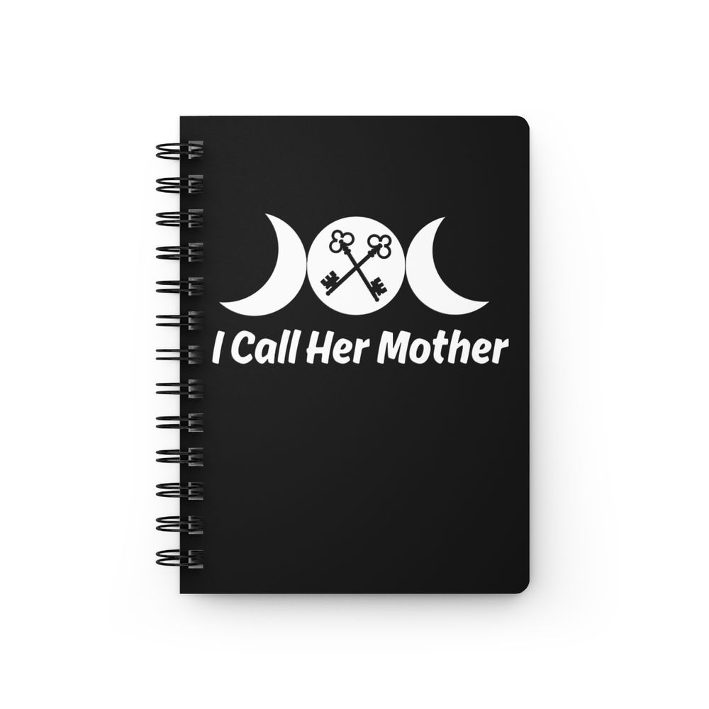 Witchy Spiral Notebook – "I Call Her Mother" Triple Moon Jou...