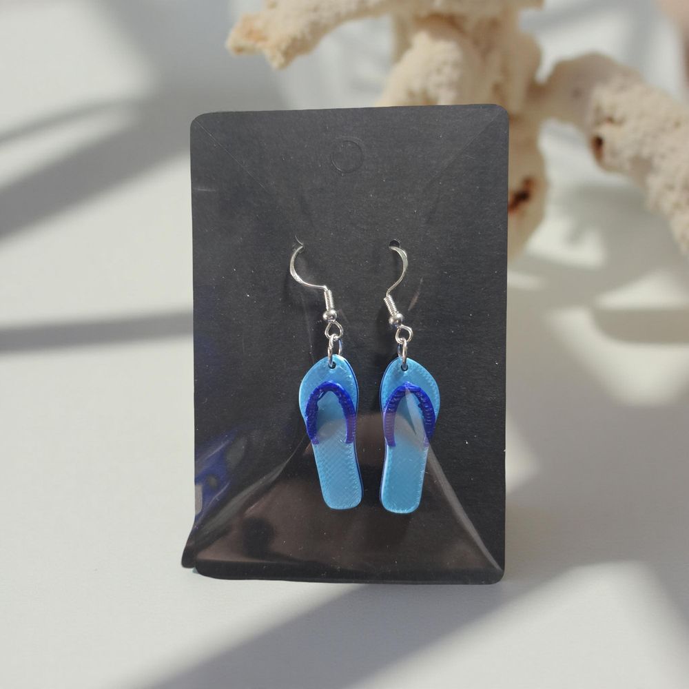 Set of Flip Flop Earrings | 3D Printed PLA Filament | Colorf...