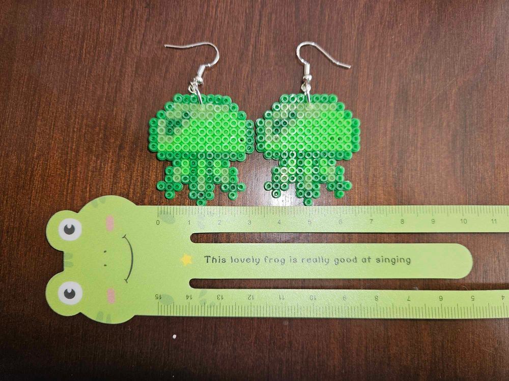 Green Jellyfish Earrings