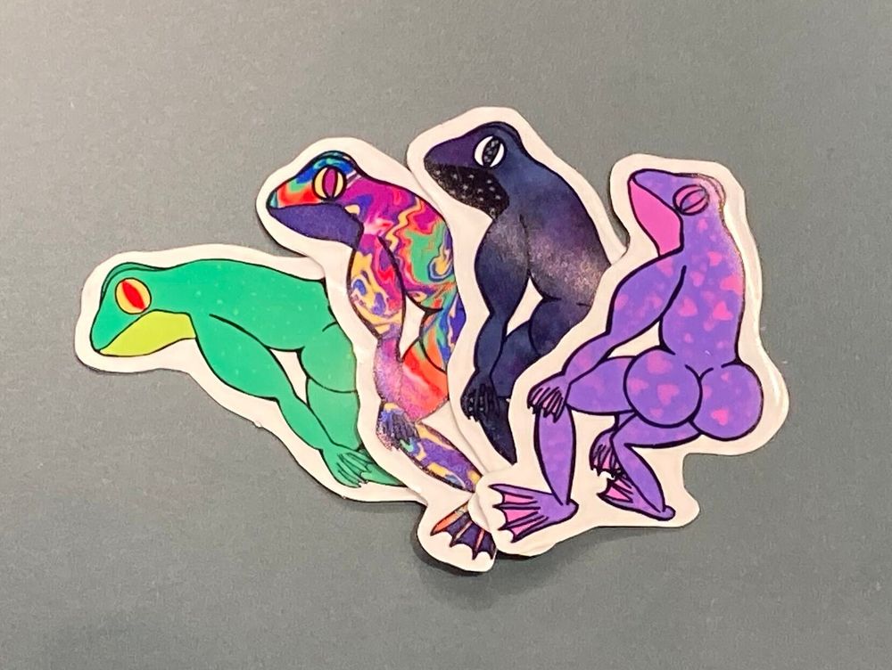 Booty Frog Stickers